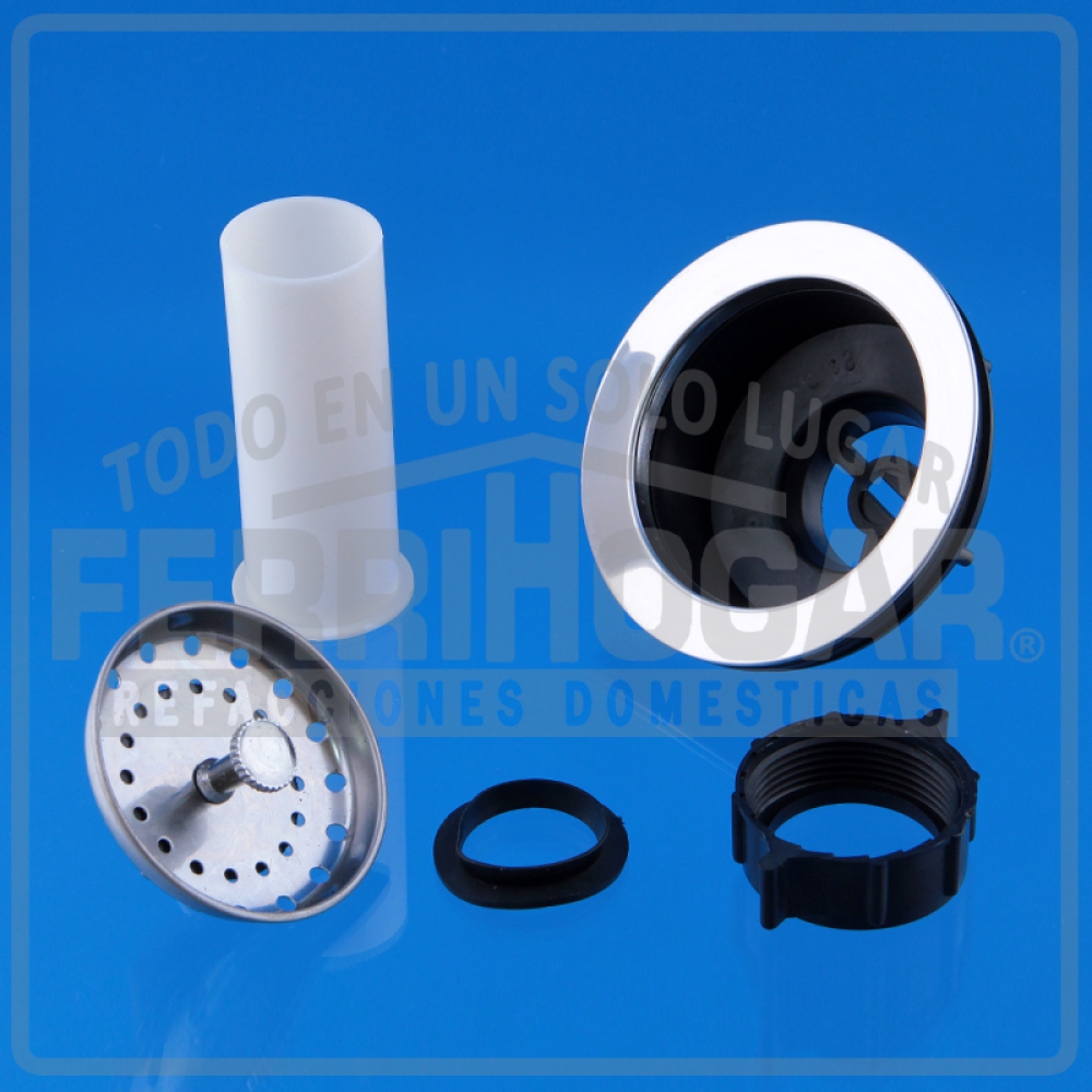 CONTRACANASTA PARA FREGADERO PVC CROMADA