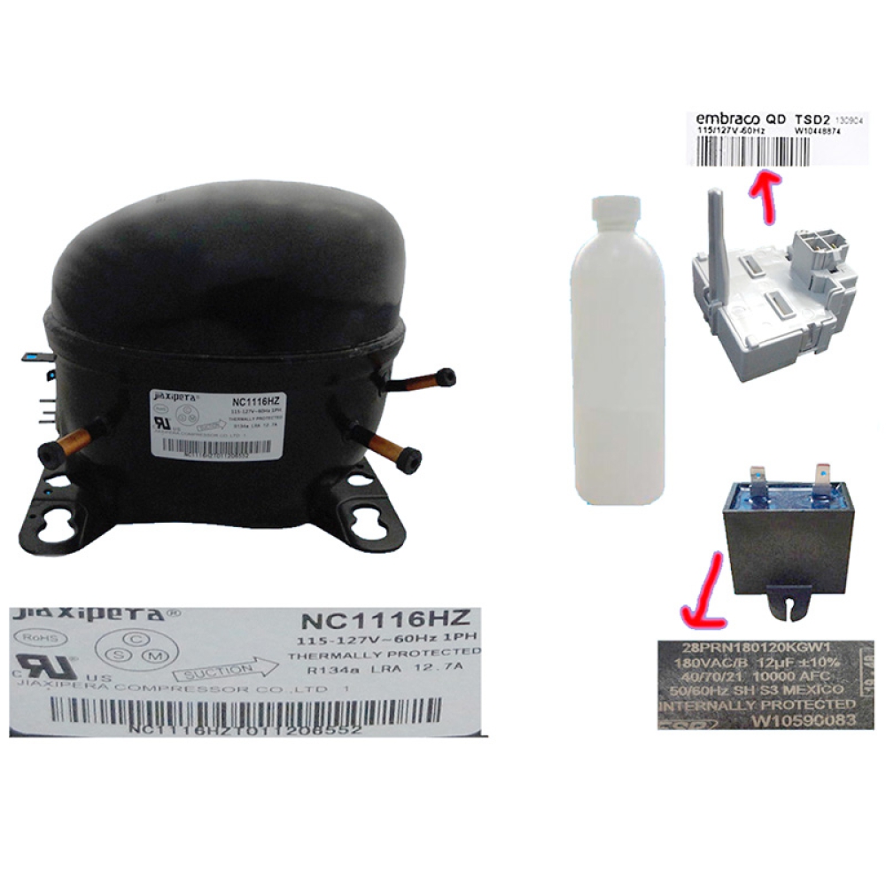 COMPRESOR 1/5 EMBRACO R134A 115V